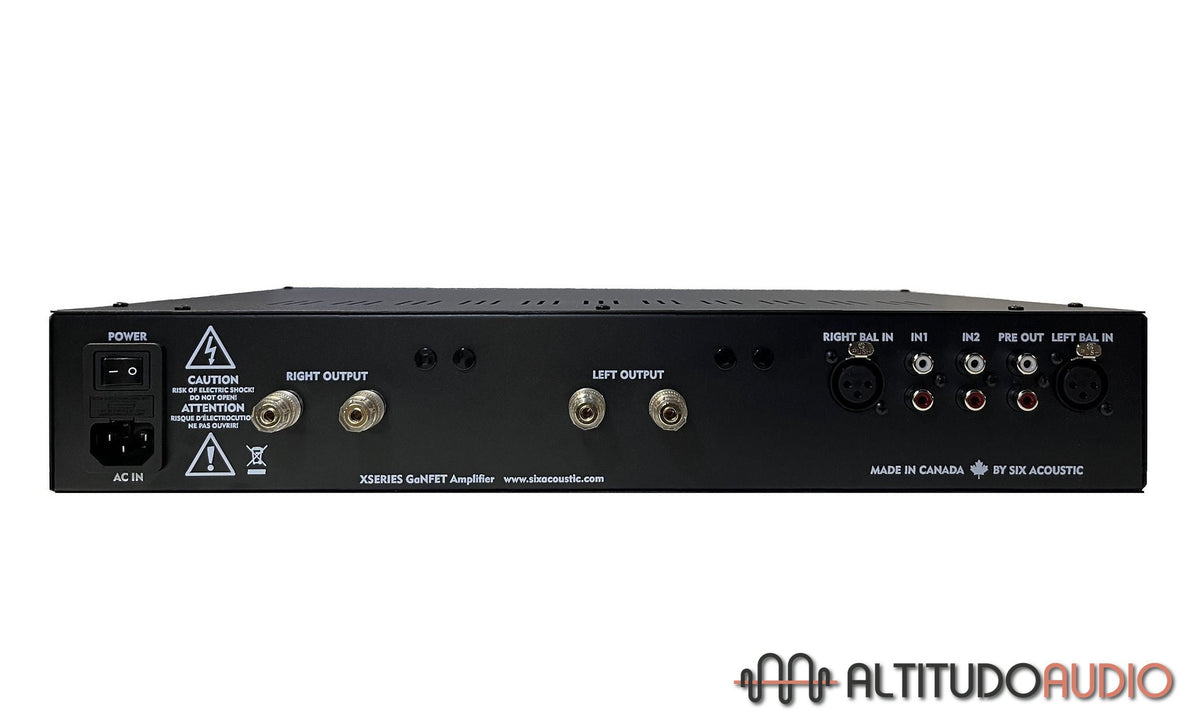 Six Acoustic X600 Dual Mono GaNFET Stereo Integrated Amplifier