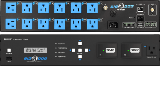 Big Dog Power PR-R13PI 13 Outlet Smart Rack Mount Power Distribution Unit