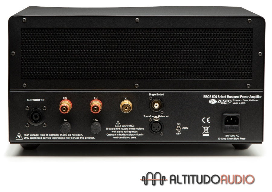 Eros 500 Select Class A Tube Monoblock Amplifiers