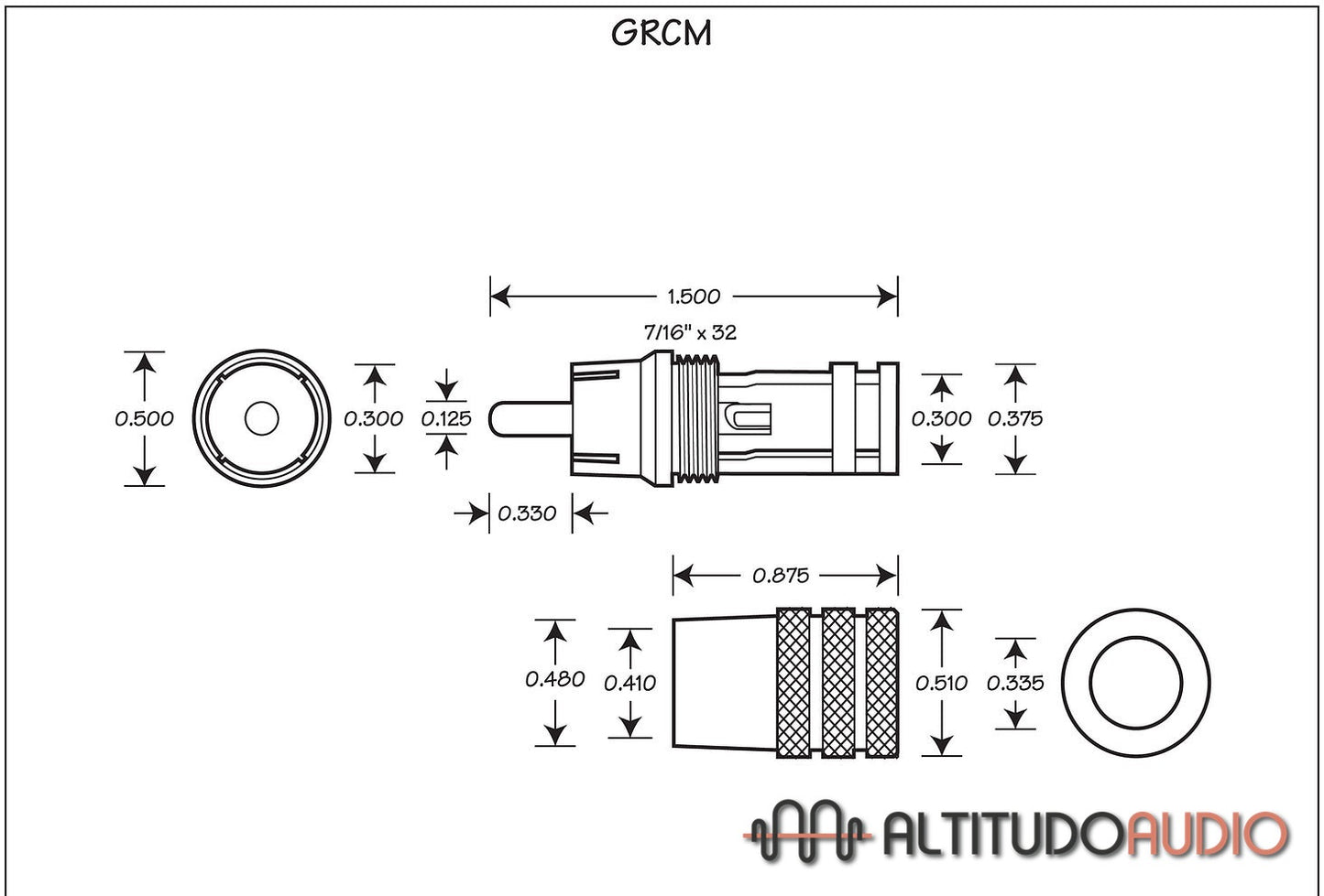 Cardas GRCM Male RCA Connector (Single)