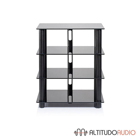 Epur 4 Hi-Fi Cabinet 4 Shelves Rack Black Satin