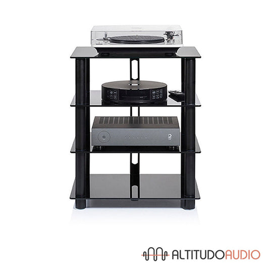 Epur 4 Hi-Fi Cabinet 4 Shelves Rack Black Satin