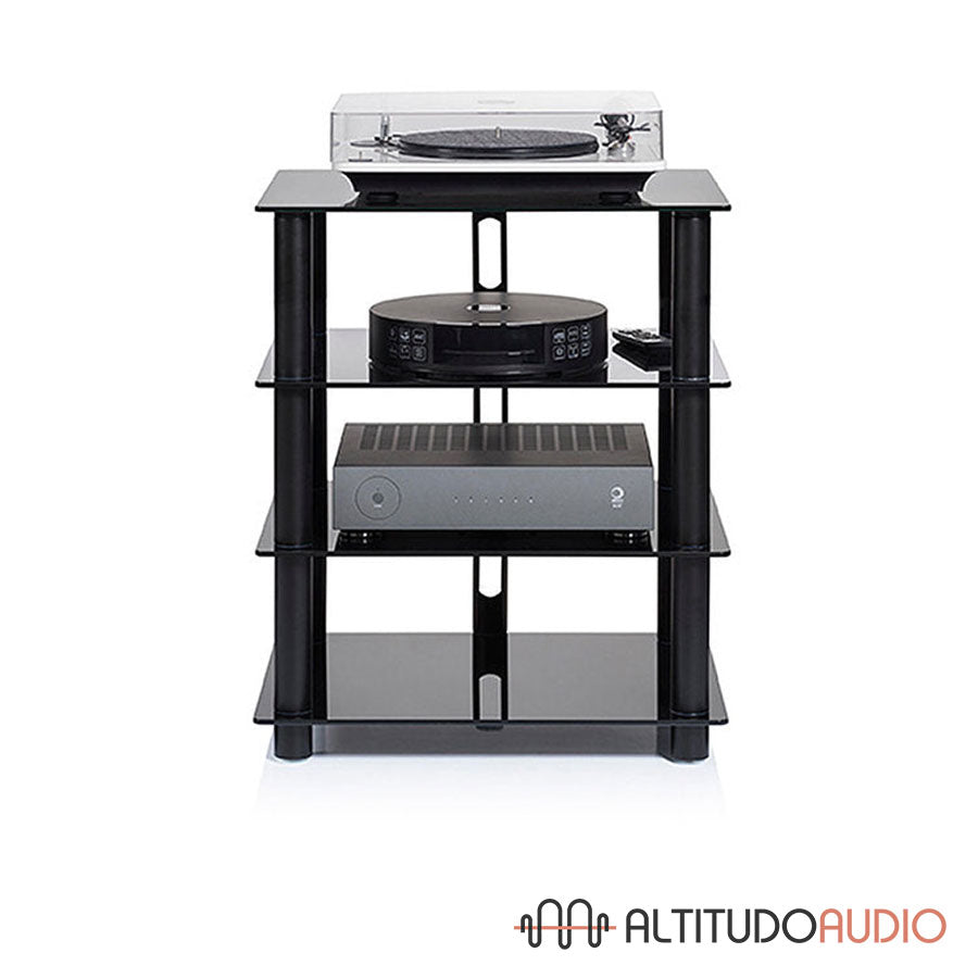Epur 4 Hi-Fi Cabinet 4 Shelves Rack Black Satin – Altitudo Audio