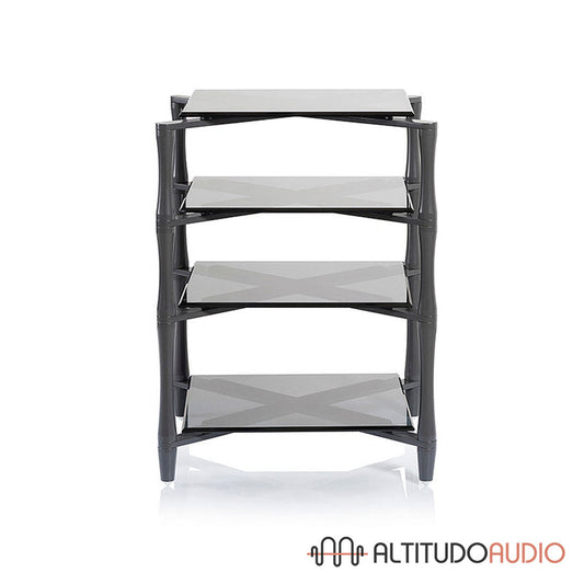 Slender Hi-Fi Gunmetal Rack Cabinet Grey