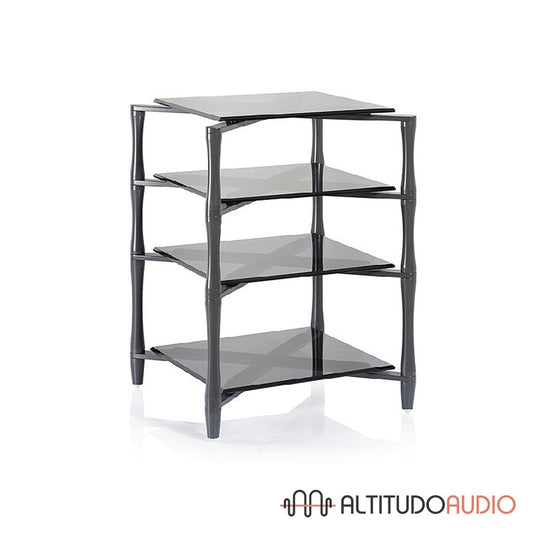 Slender Hi-Fi Gunmetal Rack Cabinet Grey