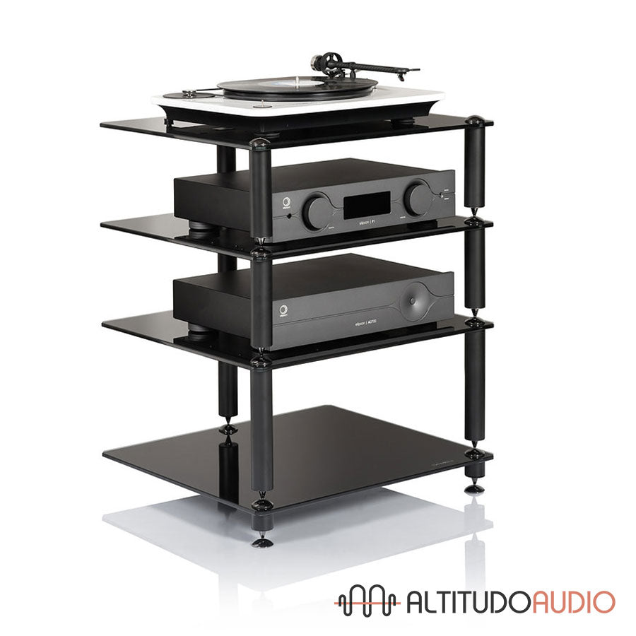 ‘BERGEN 2’ Four Glass Shelf HiFi Audio Rack