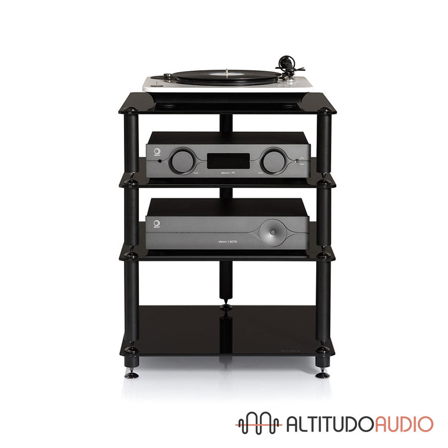 ‘BERGEN 2’ Four Glass Shelf HiFi Audio Rack