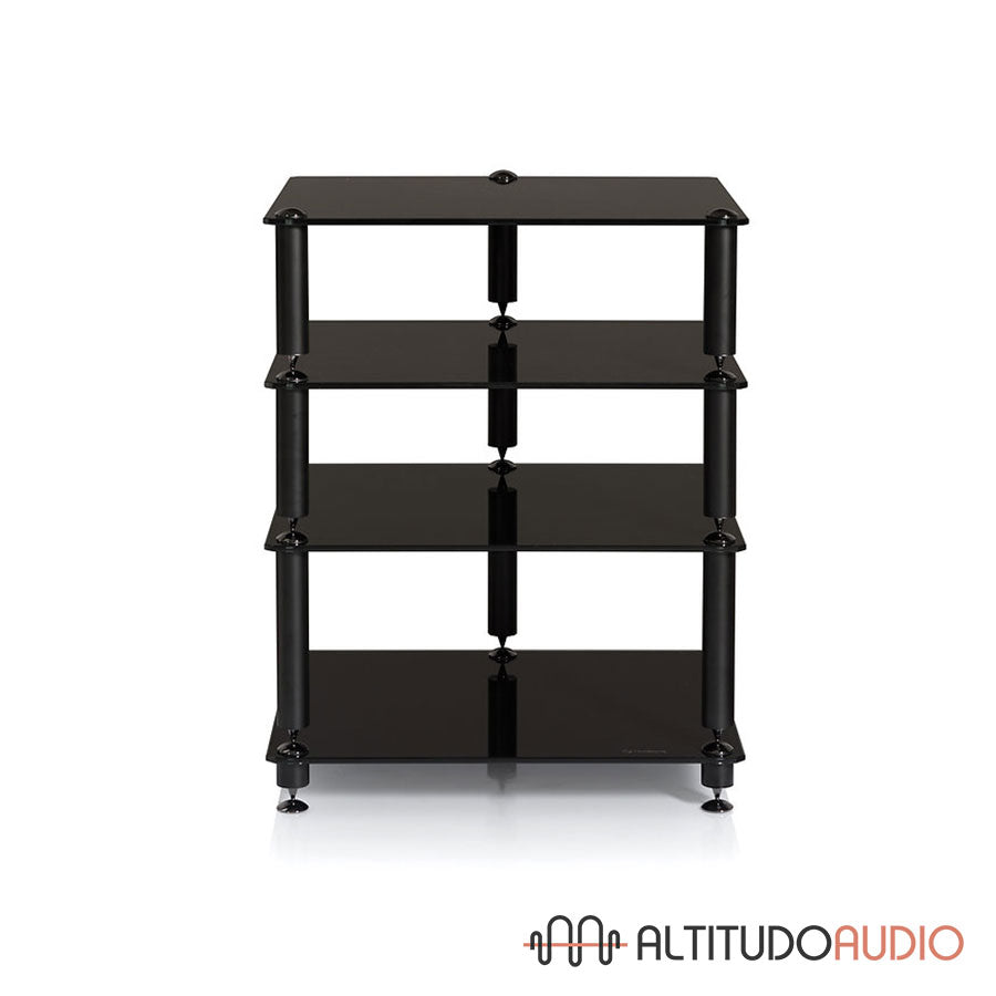 ‘BERGEN 2’ Four Glass Shelf HiFi Audio Rack