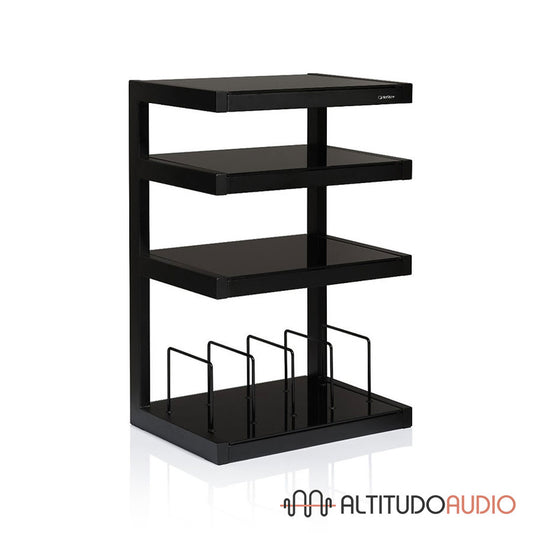 ESSE 4 Glass Shelf HiFi Audio/Vinyl Rack Black