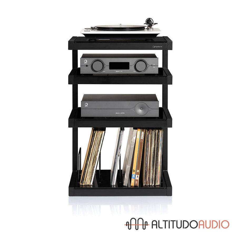 ESSE 4 Glass Shelf HiFi Audio/Vinyl Rack Black