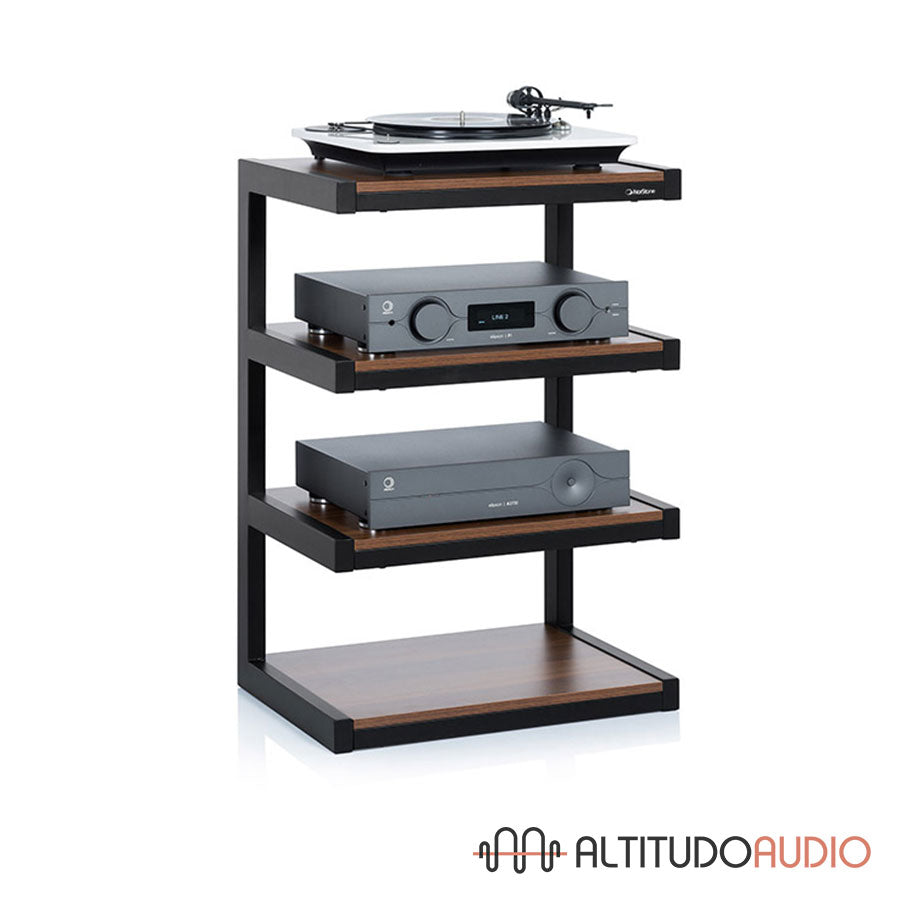 ESSE 4 Glass Shelf HiFi Audio Rack Walnut