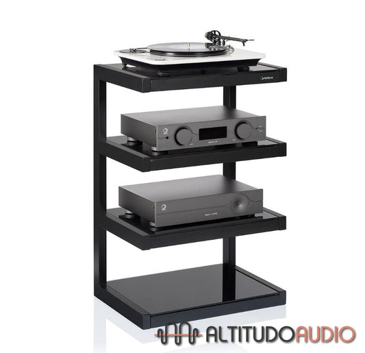 ESSE 4 Glass Shelf HiFi Audio Rack Black