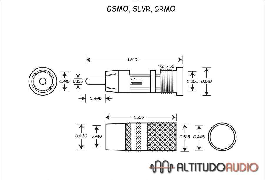 Cardas GRMO RCA Male Connector (Single)