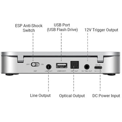 Fosi Audio Merak CD Player with Integrated DAC & Headphone Amplifier