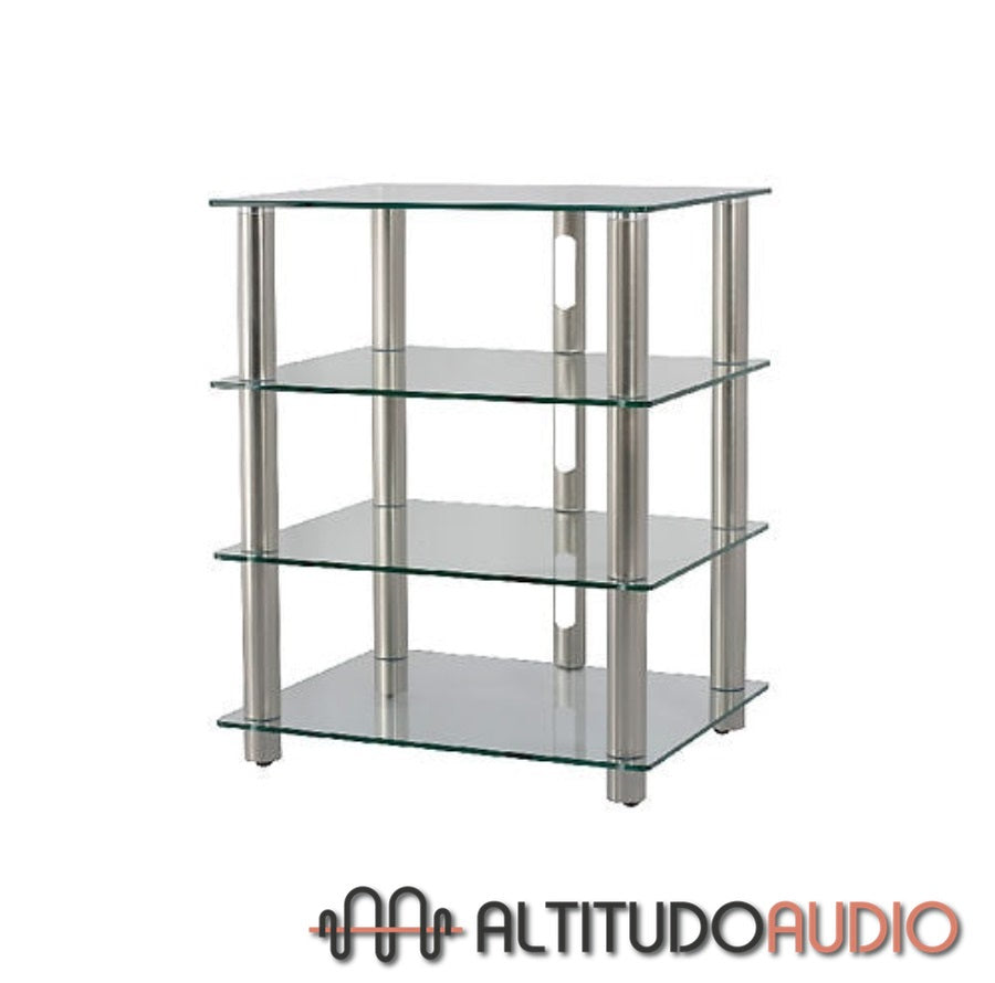 Epur 4 Hi-Fi Cabinet 4 Shelves Rack Black Satin
