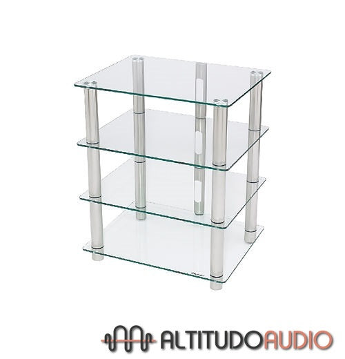 Epur 4 Hi-Fi Cabinet 4 Shelves Rack Black Satin