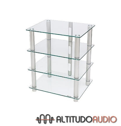 Epur 4 Hi-Fi Cabinet 4 Shelves Rack Black Satin