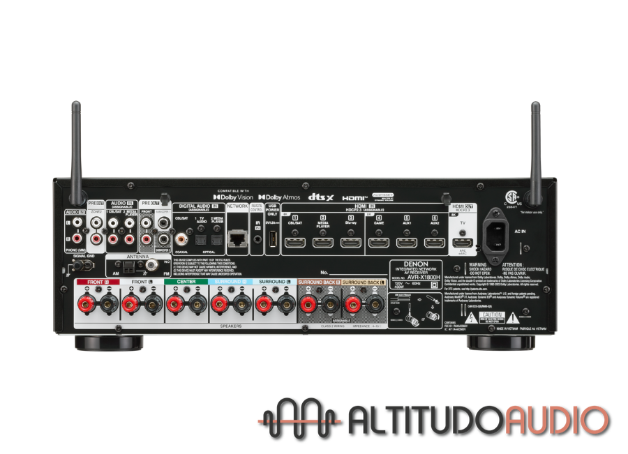 Denon 7.2 Channel 175W 8K AV Receiver with HEOS Built In  (AVRX1800H)