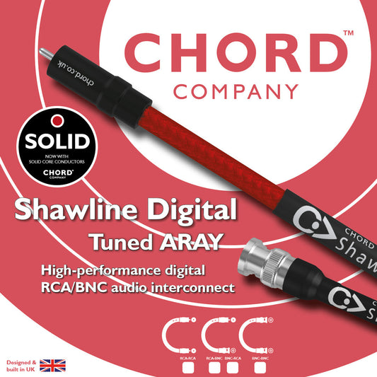 Chord Company Shawline Digital Tuned ARAY RCA/BNC Audio Interconnect (solid core conductors)