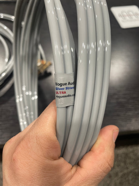 Silver Strand Ultra Speaker Cables. PAIR (Pre-owned)