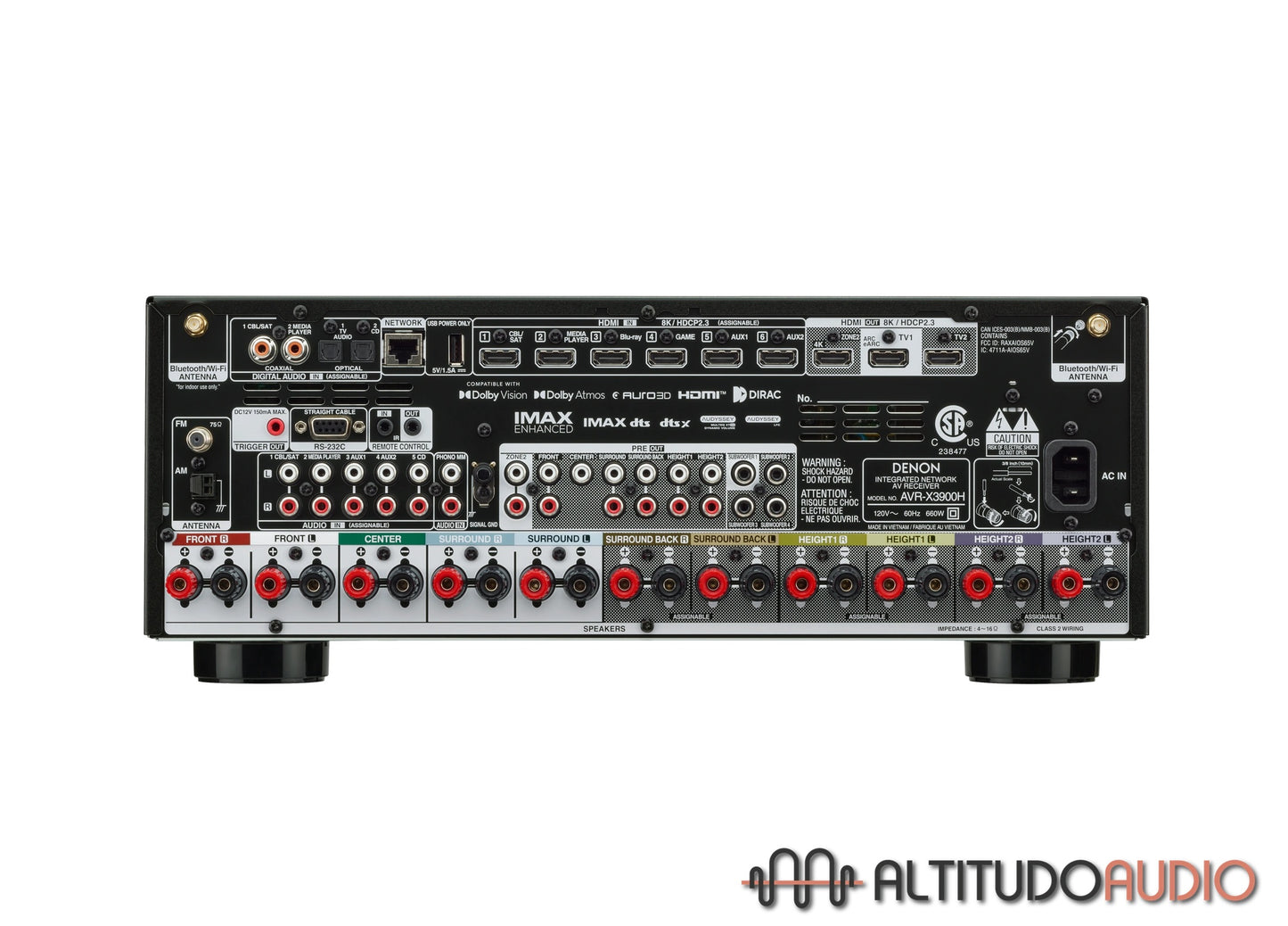 Denon AVR-X3900H 9.4 Ch. 105W 4K/8K AV Receiver