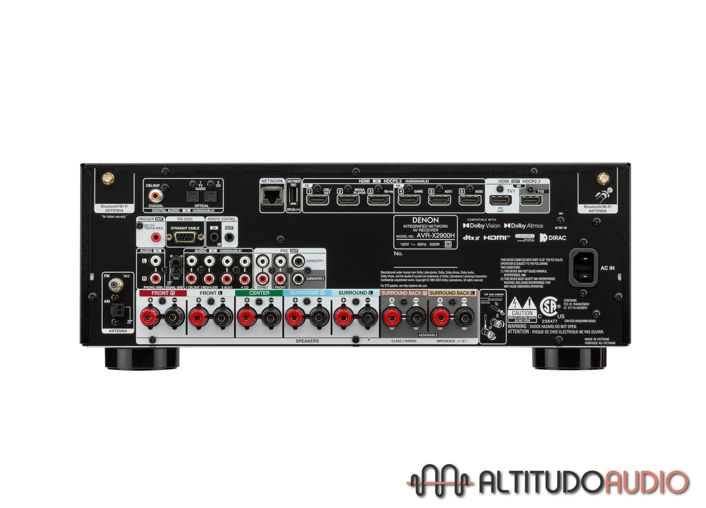 Denon AVR-X2900H 7.2 Ch. 95 W 4K/8K AV Receiver