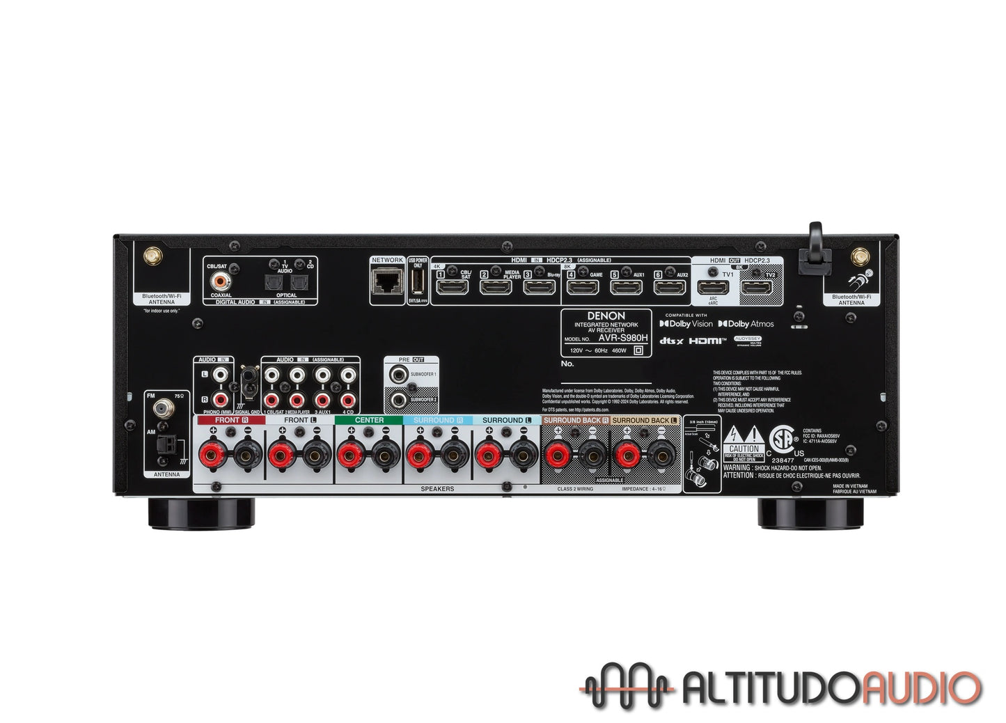 Denon AVR-S980H 7.2 Ch. 90W 4K/8K AV Receiver