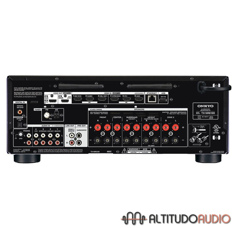 Onkyo TX-NR6100 7.2 Channel 8K AV Receiver