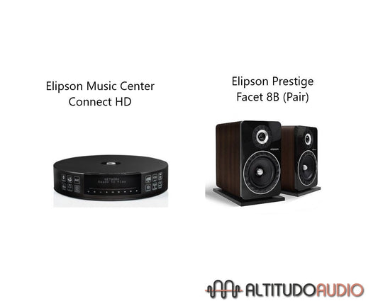 Perfect Match A - Elipson Music Center Connect & Prestige Facet 8B & QED XT25 3m