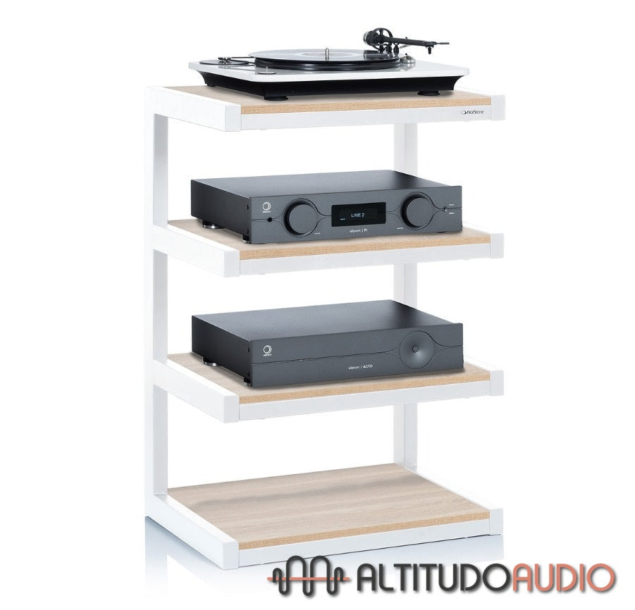 NorStone ESSE 4 Glass Shelf HiFi Audio Rack Oak