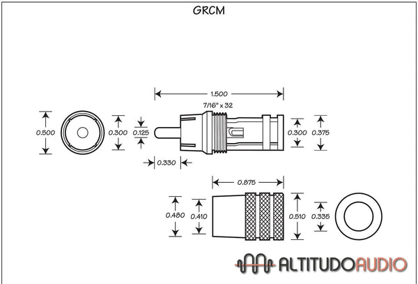 Cardas GRCM Male RCA Connector (Single)