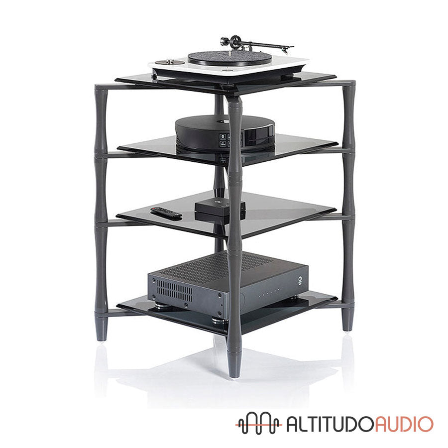 Slender Hi-Fi Gunmetal Rack Cabinet Grey