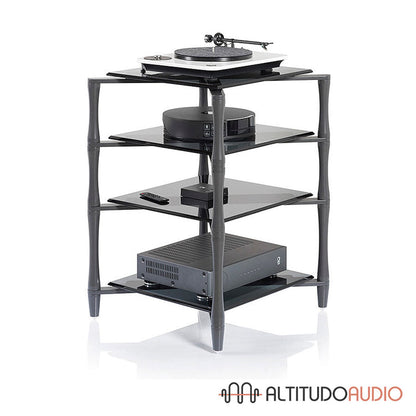 Slender Hi-Fi Gunmetal Rack Cabinet Grey