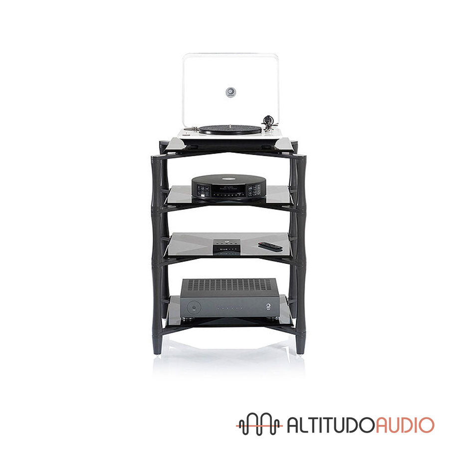 Slender Hi-Fi Gunmetal Rack Cabinet Grey