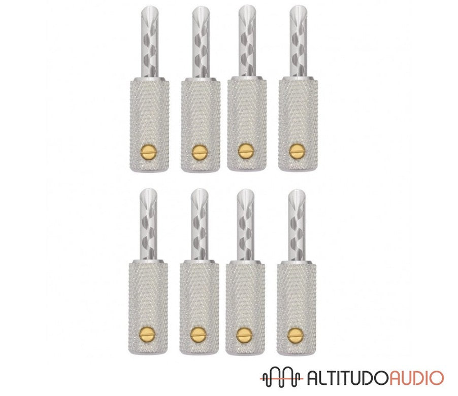 WireWorld Uni-Term Silver Spade Speaker Cable Connectors (Set of 8)