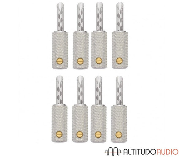 WireWorld Uni-Term Silver Spade Speaker Cable Connectors (Set of 8)